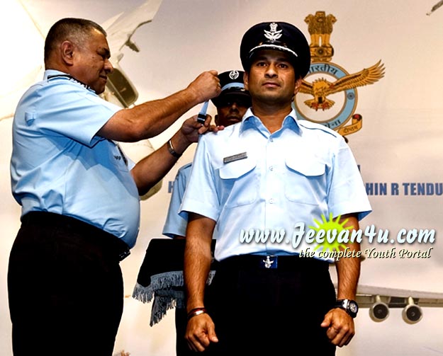 Tendulkar honorary rank Group Captain of Indian Air Force